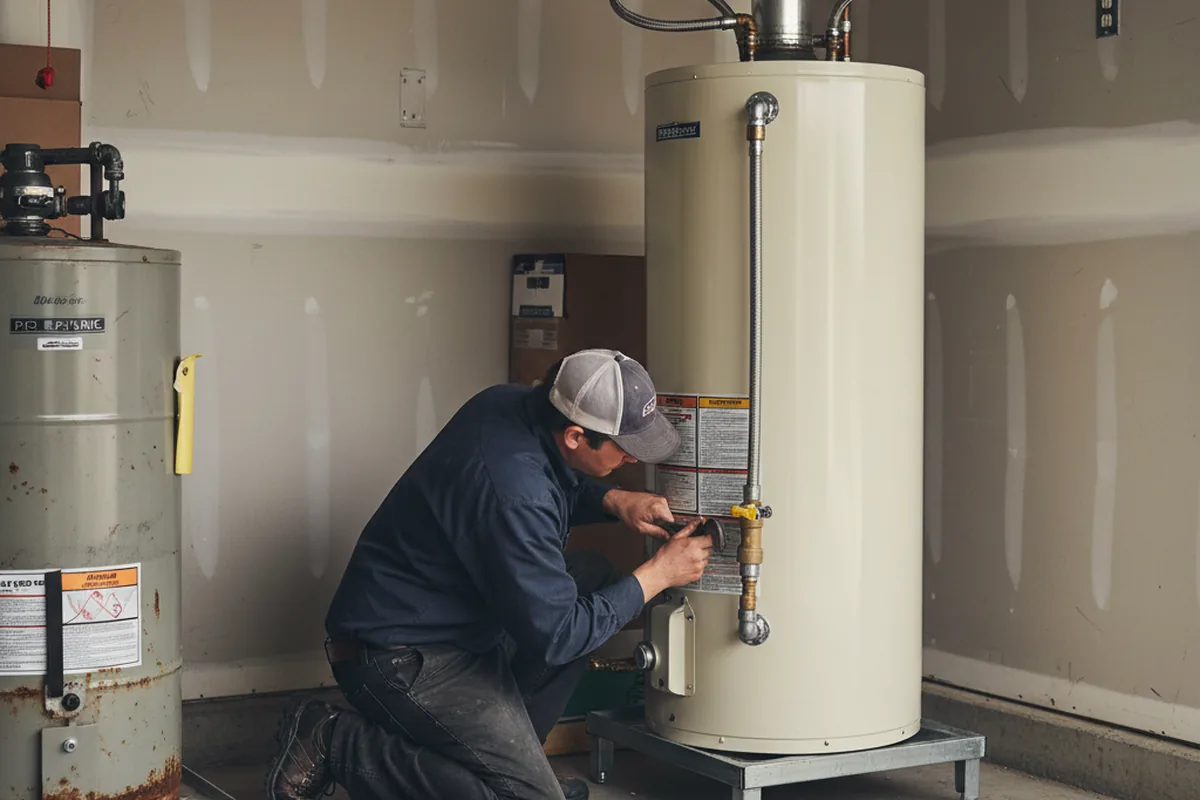 Water heater and shutoff valve replacement in Tivoli